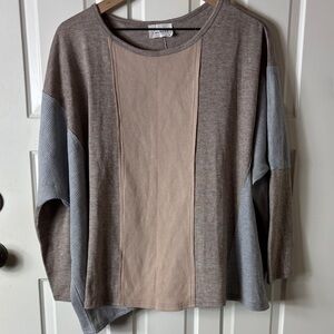 Andre By unit waffle knit oversized medium top